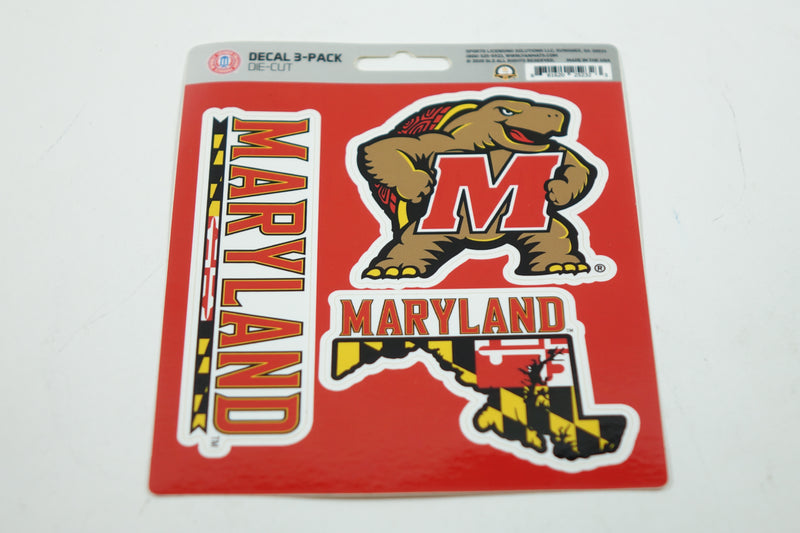 NCAA Maryland Terrapins Team Decal, 3-Pack Varies