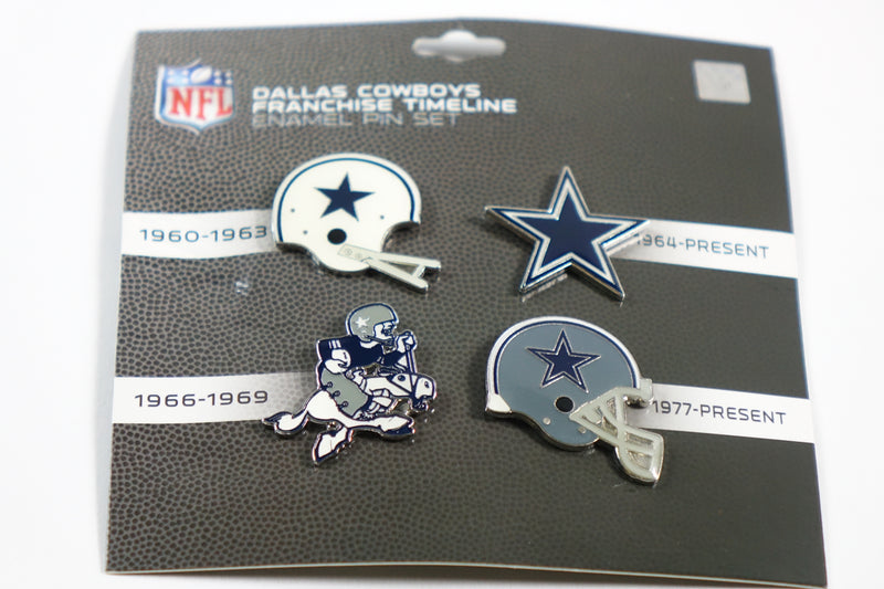 NFL Dallas Cowboys Franchise Timeline Collectible Lapel Pin Set 4-Pack