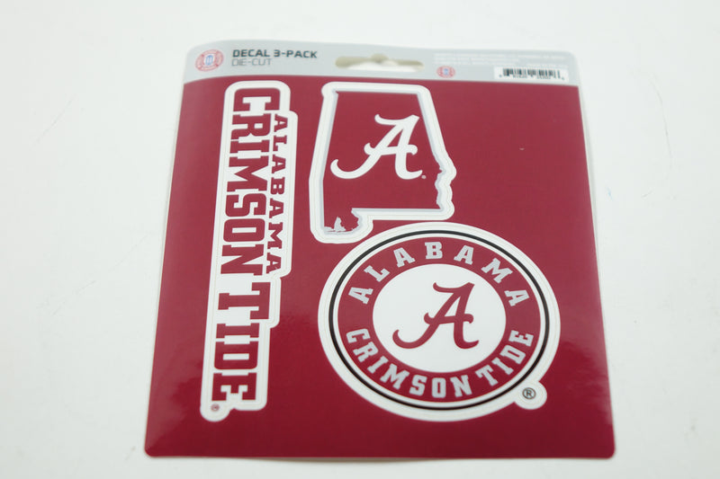 NCAA Alabama Crimson Tide Team Decal, 3-Pack Varies