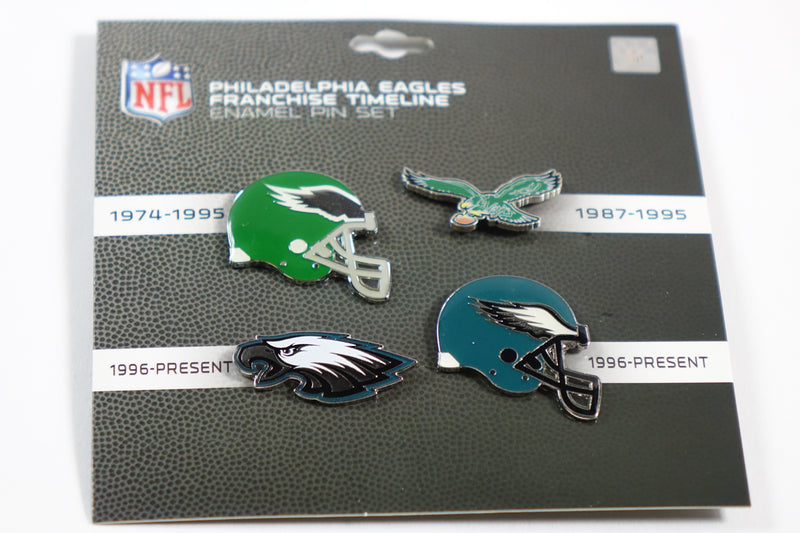 Philadelphia Eagles Lapel pin Franchise Timeline 4-pin Set NFL Pin sets silver