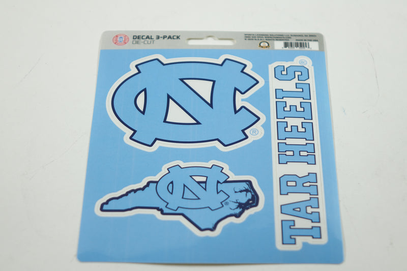 NCAA North Carolina Tar Heels Team Decal, 3-Pack Varies