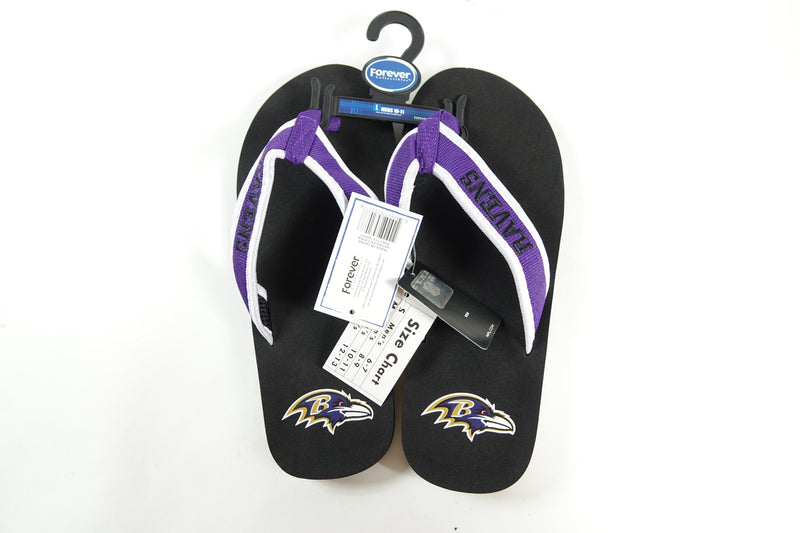 NFL Baltimore Ravens flipflops Men's large.