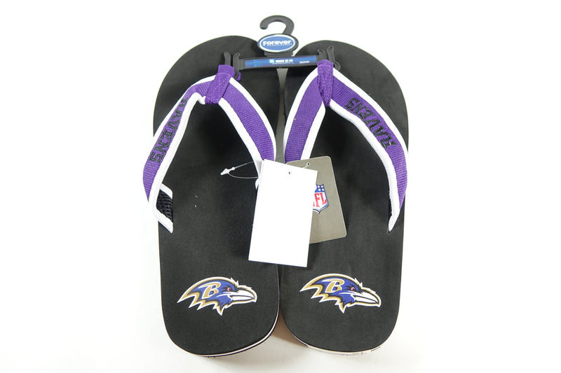 NFL Baltimore Ravens flipflops Men's XL.