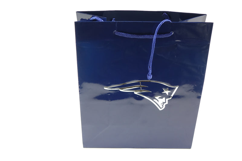 NFL New England Patriots Gift Bag, Navy/Silver, One Size