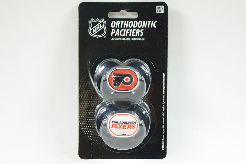 Philadelphia Flyers NHL 2PK Baby Pacifiers One Size