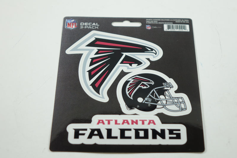 NFL Atlanta Falcons 3 Piece Decal Set, One Size, Red Standard