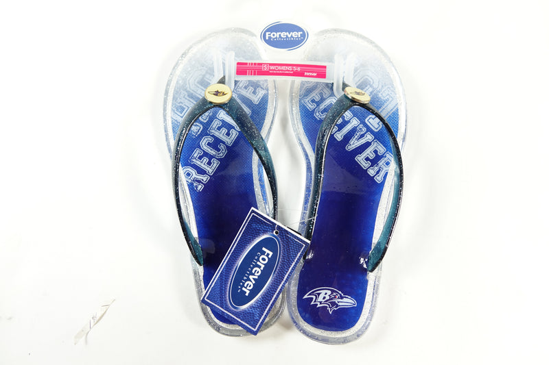 Baltimore Ravens flipflops, women's small, 5.6. S