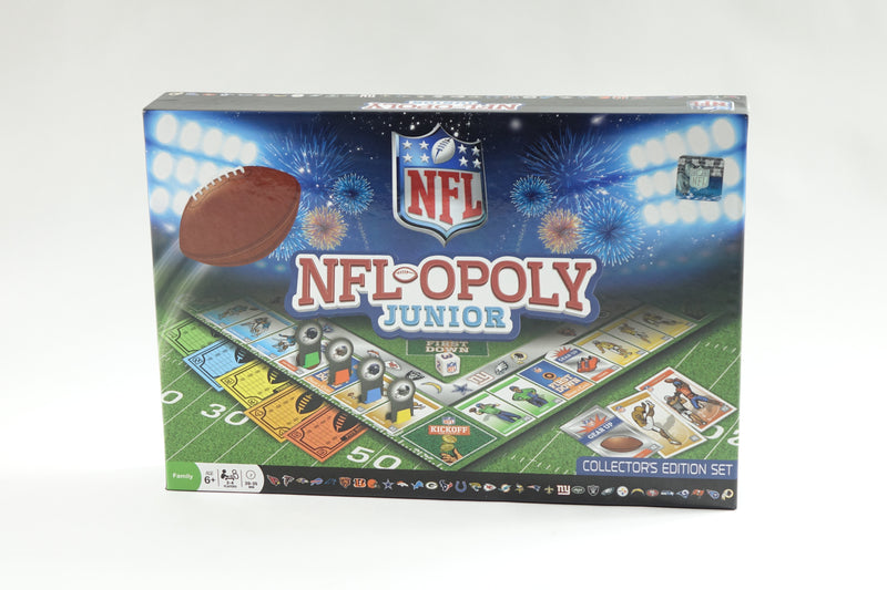 NFL-Opoly Junior Board Game, Collector's Edition Set, for 2-4 Players, Ages 6+