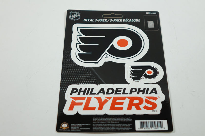 NHL Philadelphia Flyers Team Decal, 3-Pack, Black Varies