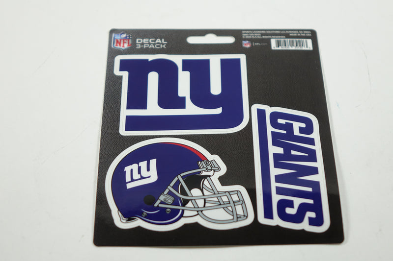 NFL New York Giants 3 Piece Decal Sticker Set