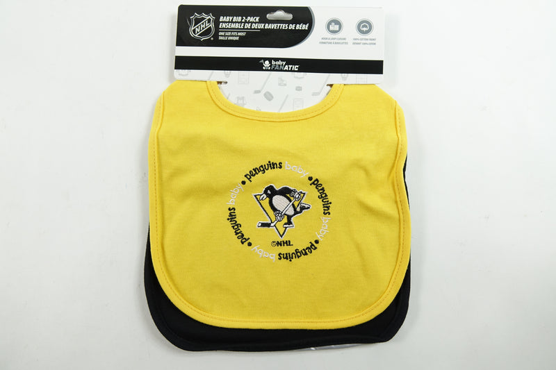 BabyFanatic Bibs 2 Pack - NHL Pittsburgh Penguins - Baby Apparel Set One Size