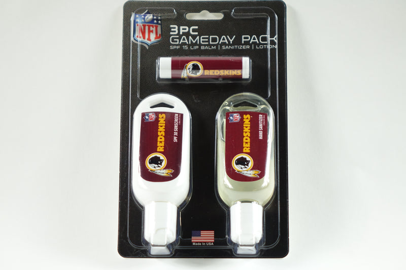 NFL Washington Redskins 3Pc Gameday Pack (Lip Balm, Sanitizer, Lotion)