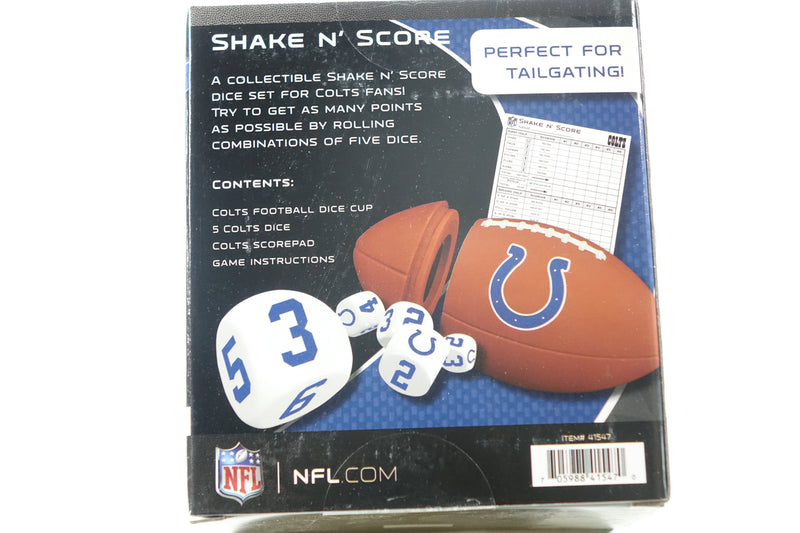 NFL Indianapolis Colts Shake N' Score Travel Dice Game