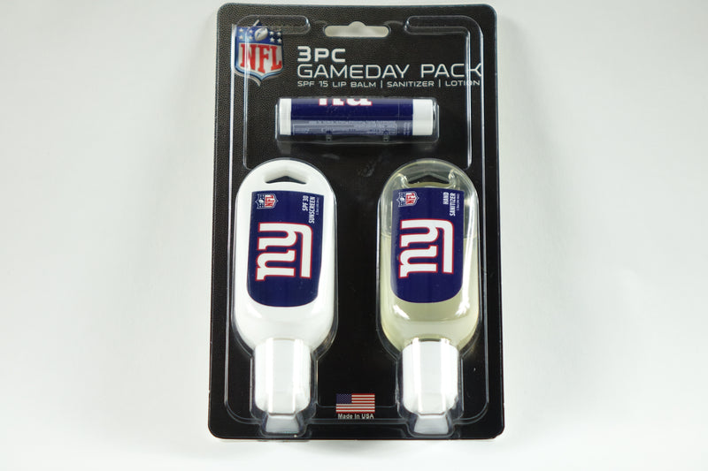 NFL New York Giants Game Day Pack, Lip Balm, Hand Sanitizer, SP 8 x 5 x 1.5-Inch