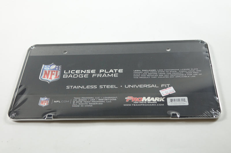 NFL Pittsburgh Steelers Embossed Steel License Plate Frame 6.25" x 12.25"