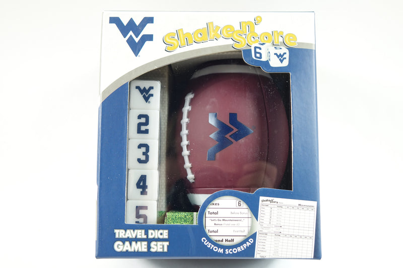 NCAA West Virginia Mountaineers Shake N' Score Travel Dice Game