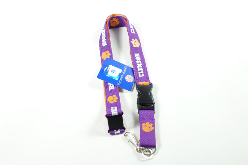 NCAA Clemson Tigers Two-Tone Lanyard, Purple, One Size