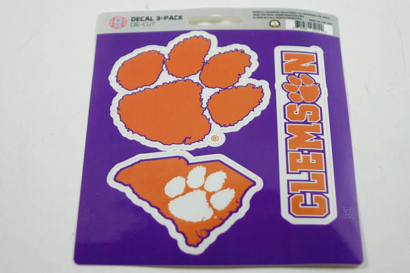 NCAA Clemson Tigers Team Decal, 3-Pack