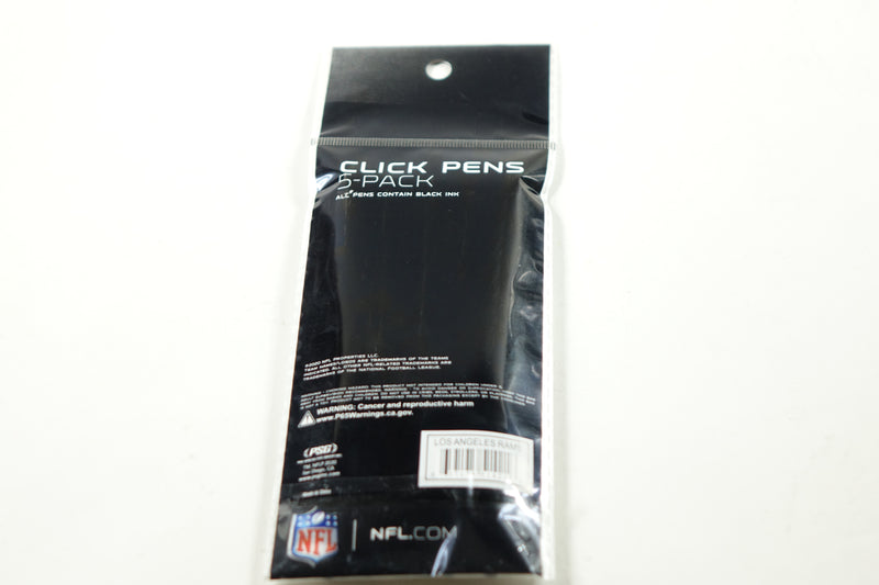 NFL Los Angeles Rams 5-Pack Click Pens- Black Ink