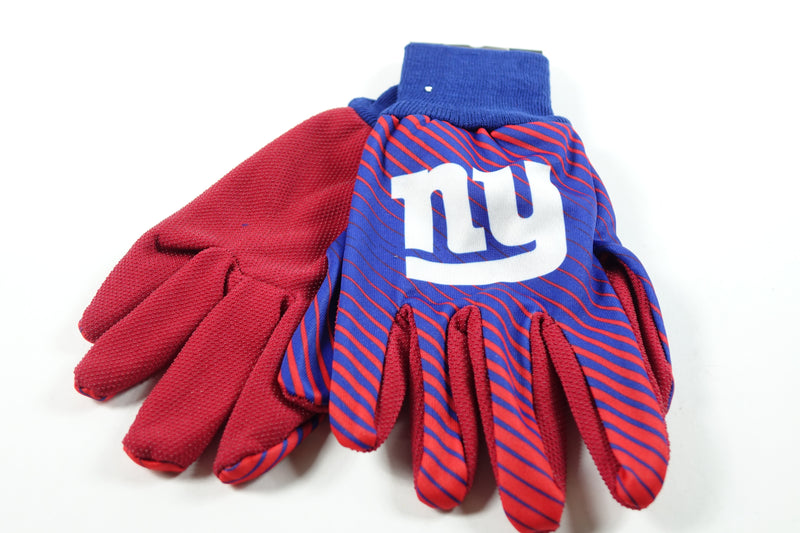 NFL New York Giants Two-Tone Gloves, Blue/Black