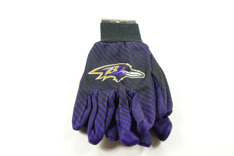 NFL Baltimore Ravens Two-Tone Gloves, Purple/Black Small S S