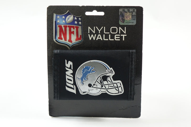 NFL Detriot Lions Nylon Trifold Wallet NEW One Size