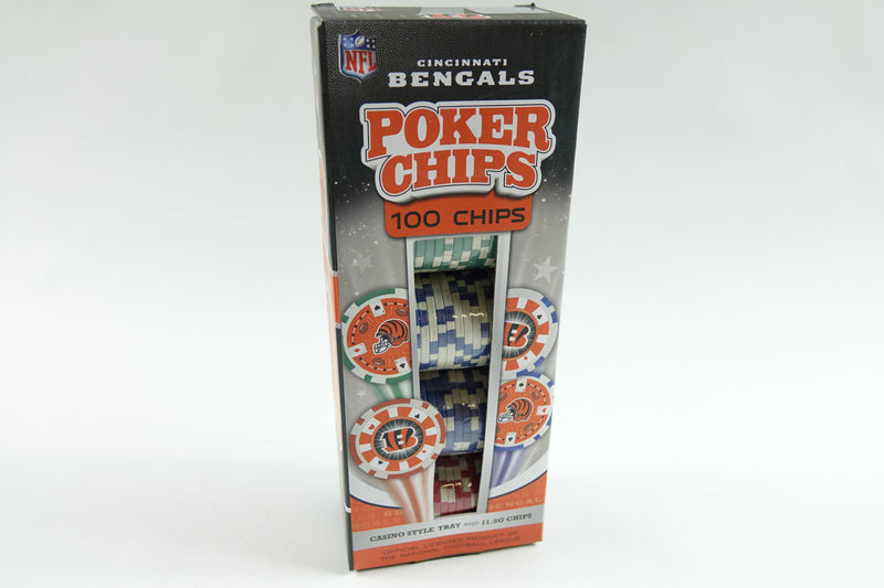 Game Day - NFL Cincinnati Bengals - 100 Piece Poker Chip Set, Casino Style