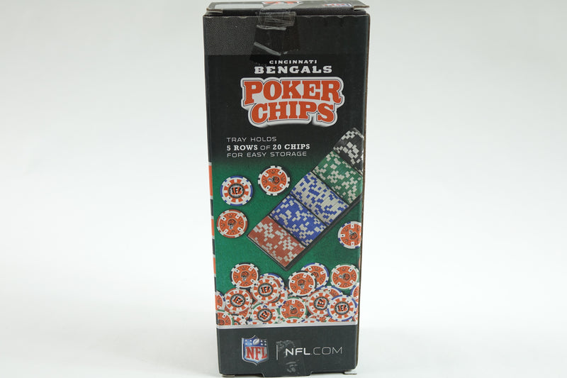 Game Day - NFL Cincinnati Bengals - 100 Piece Poker Chip Set, Casino Style