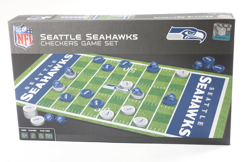 NFL Seattle Seahawks Checkers Board Game Set, For 2 Players, Ages 6+ , 13" x 21"