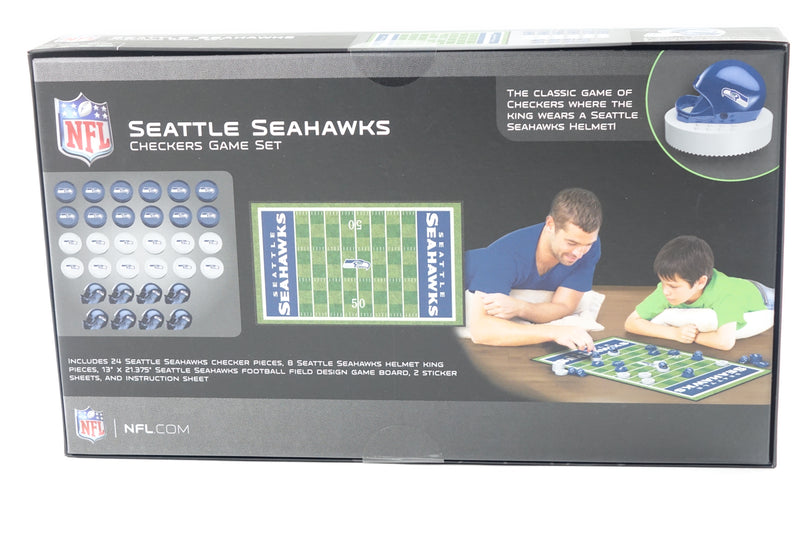 NFL Seattle Seahawks Checkers Board Game Set, For 2 Players, Ages 6+ , 13" x 21"