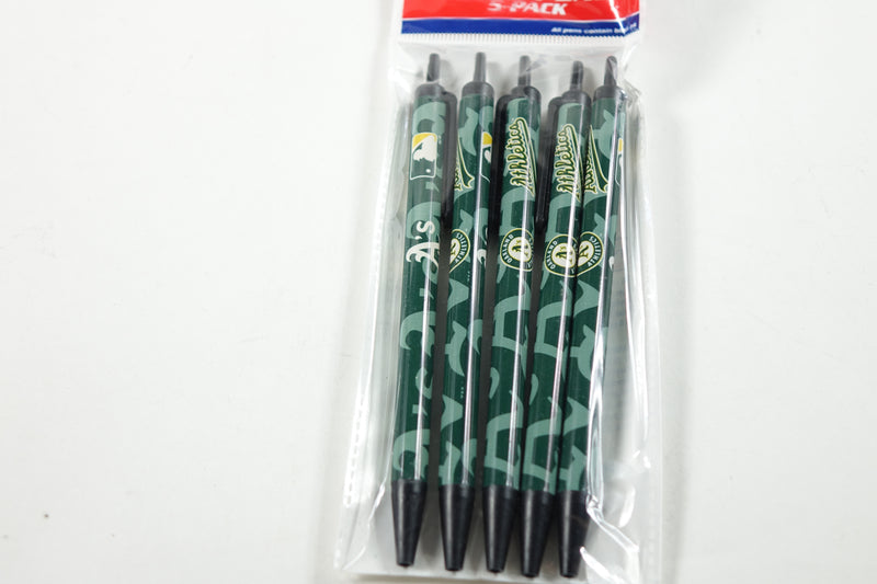 MLB Oakland Athletics Pens, 5pk