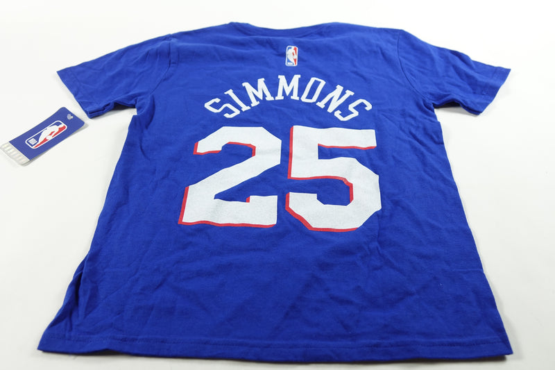 NBA Ben Simmons Royal Blue Sixers 76ers Tshirt Youth L Large