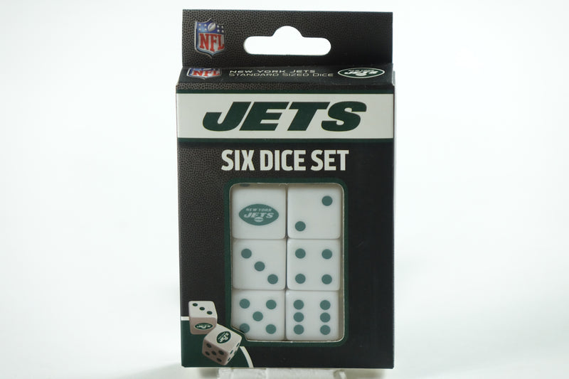 Game Day - NFL New York Jets - 6 Piece Team Logo Dice Set - D6 Standard Size