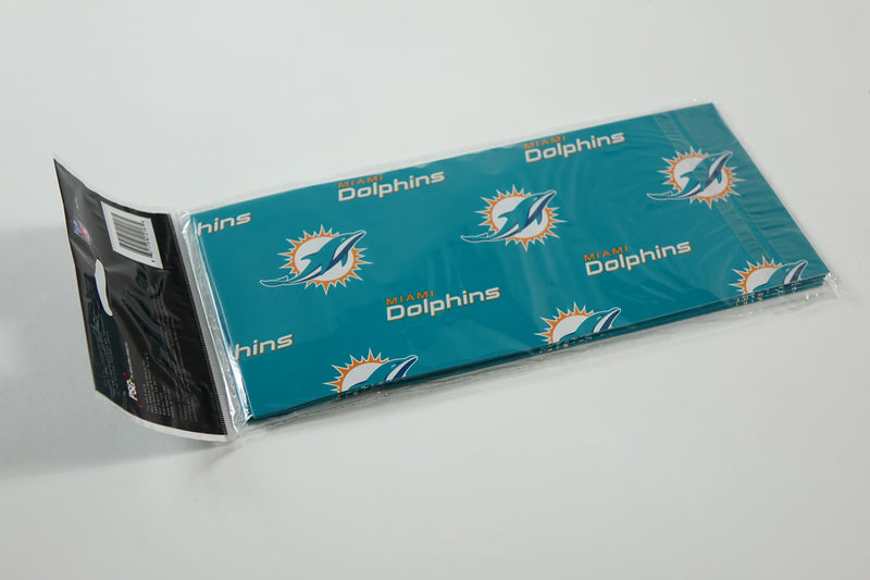 MIAMI DOLPHINS NFL GIFT WRAPPING PAPER 3 SHEETS (30 x 20)