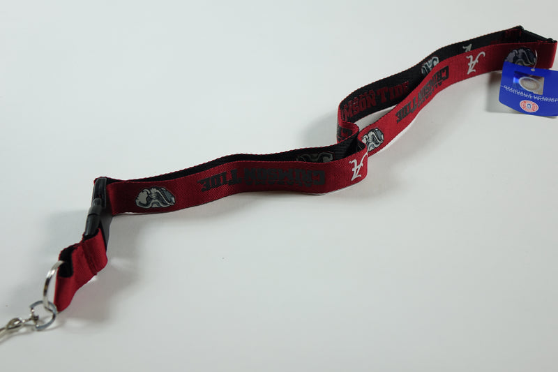 NCAA ALABAMA CRIMSON TIDE Two Tone Keychain, Lanyard Breakway with Buckle Clip