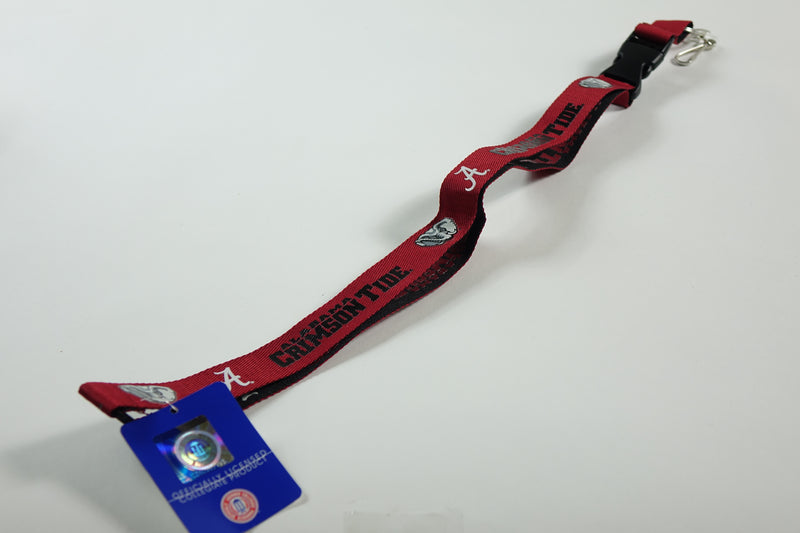 NCAA ALABAMA CRIMSON TIDE Two Tone Keychain, Lanyard Breakway with Buckle Clip