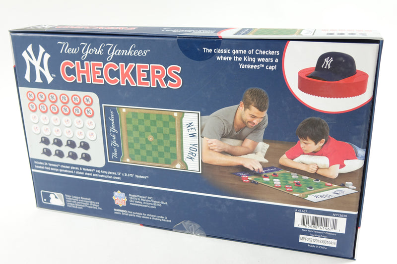 MLB New York Yankees Checkers Board Game, 13" x 21"