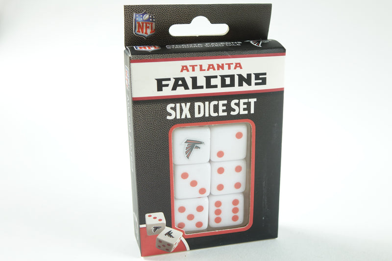 Game Day - NFL Atlanta Falcons - 6 Piece Team Logo Dice Set - D6 Standard Size