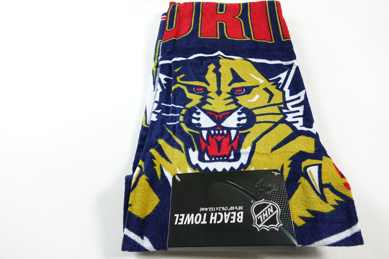 NHL Florida Panthers Fiber Beach Towel, 9lb/30 x 60