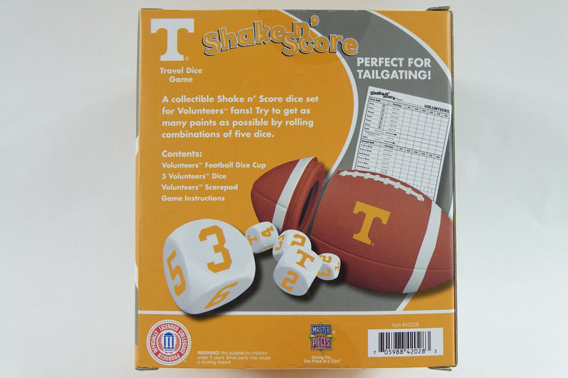 NCAA Tennessee Volunteers Shake N' Score Travel Dice Game