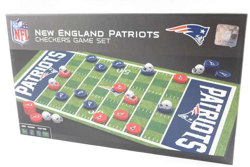 NFL New England Patriots Checkers Board Game Set, For 2 Players, Ages 6+