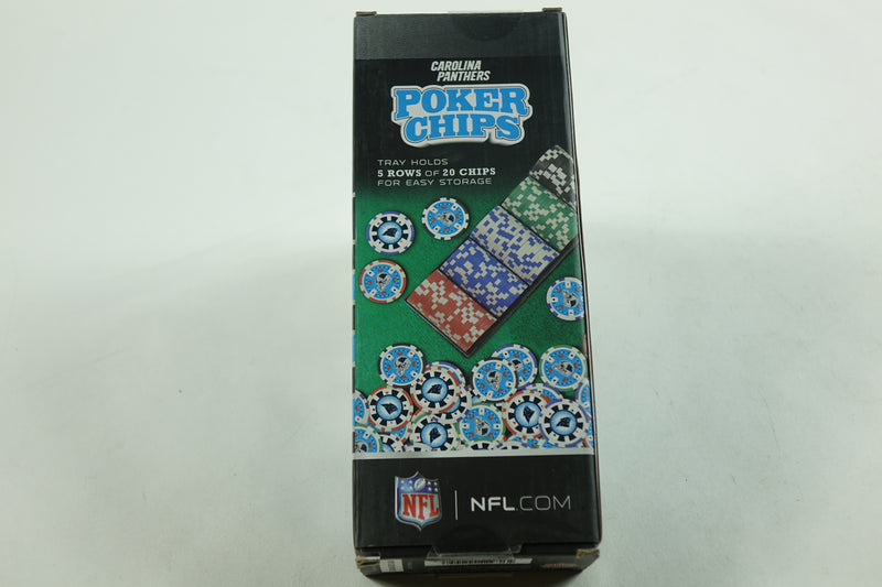 NFL Carolina Panthers 100-Piece Poker Chips, Team Colors