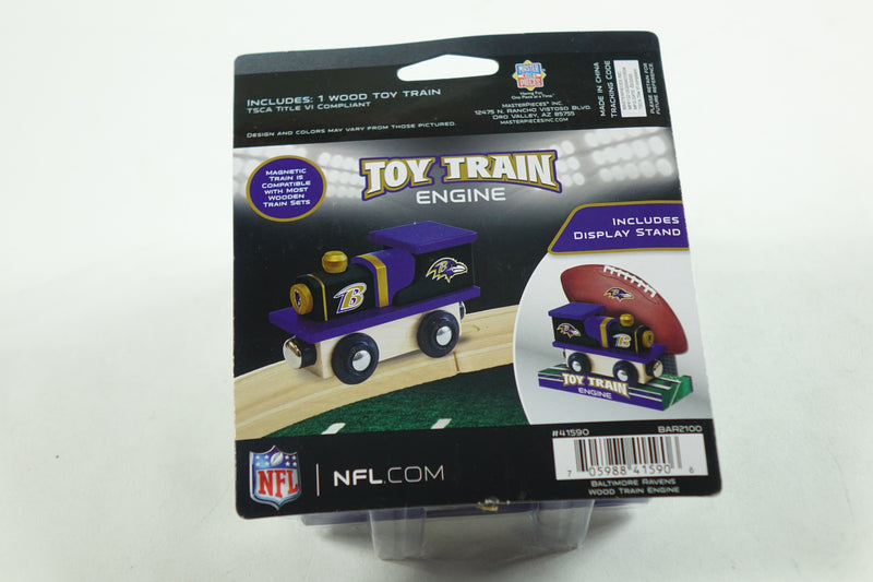 NFL Baltimore Ravens Football Real Wood Toy Train, For Ages 3+