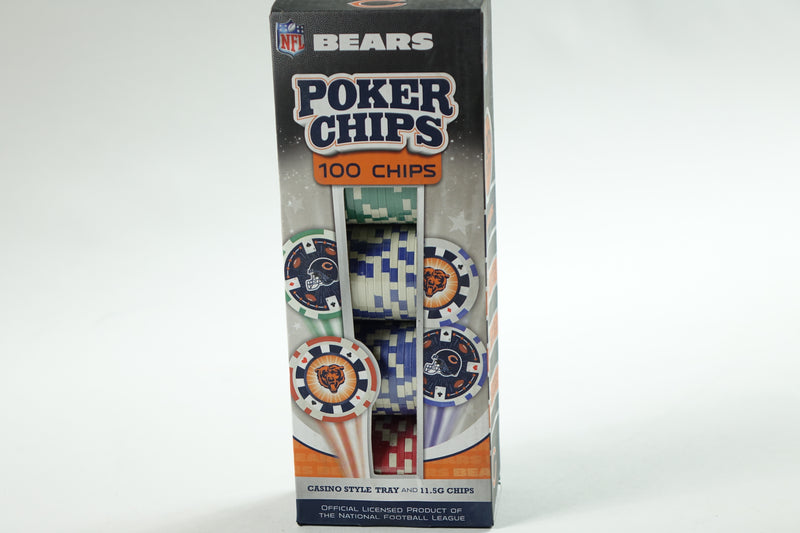 NFL Chicago Bears Poker Chips, 100 Piece