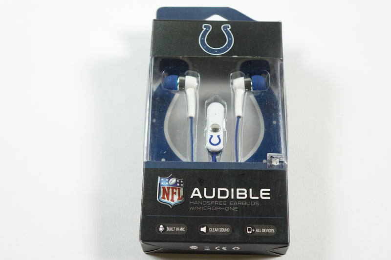 NFL Indianapolis Colts Hands Free Ear Buds with Microphone 7 x 3.5"