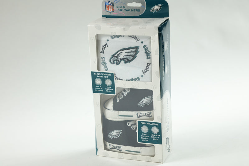 NFL Philadelphia Eagles Gift Set, 2-Piece Set (Bib & Pre-Walkers)