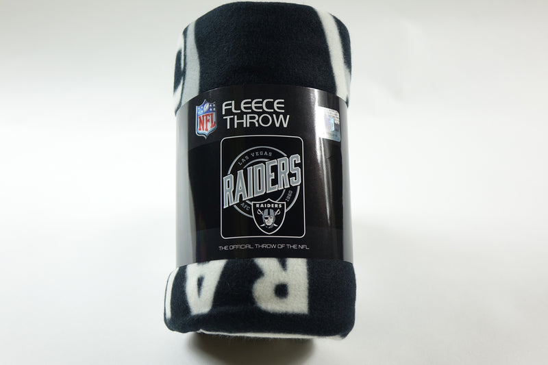 NFL Las Vegas Raiders Fleece Throw Blanket, 50" x 60", Campaign