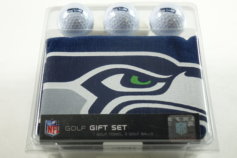 WinCraft NFL Seattle Seahawks Colored Towel & 3 Golf Balls Gift Set