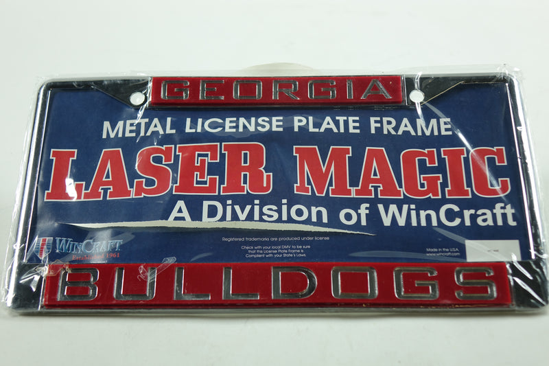 WinCraft NCAA Georgia, University Inlaid Metal LIC Plate Frame