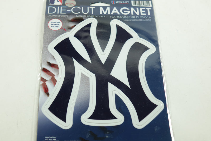 WinCraft MLB New York Yankees 79731010 Die Cut Logo Magnet, Small, Black